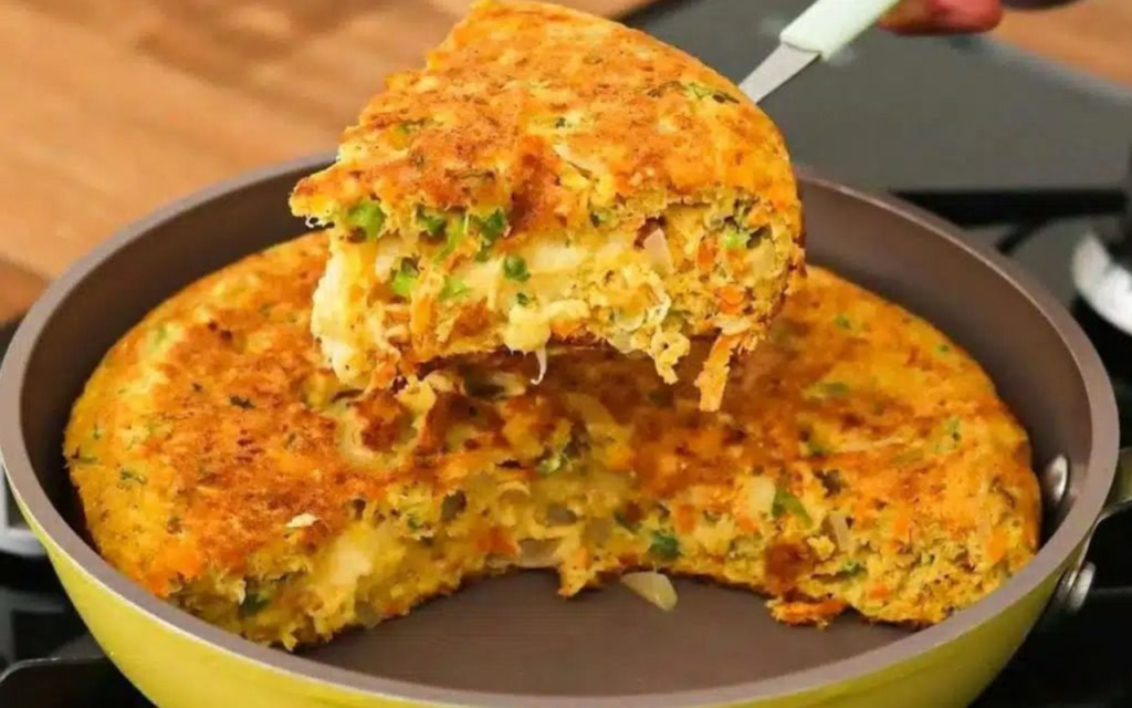 Omelete de Forno com Queijo e Presunto