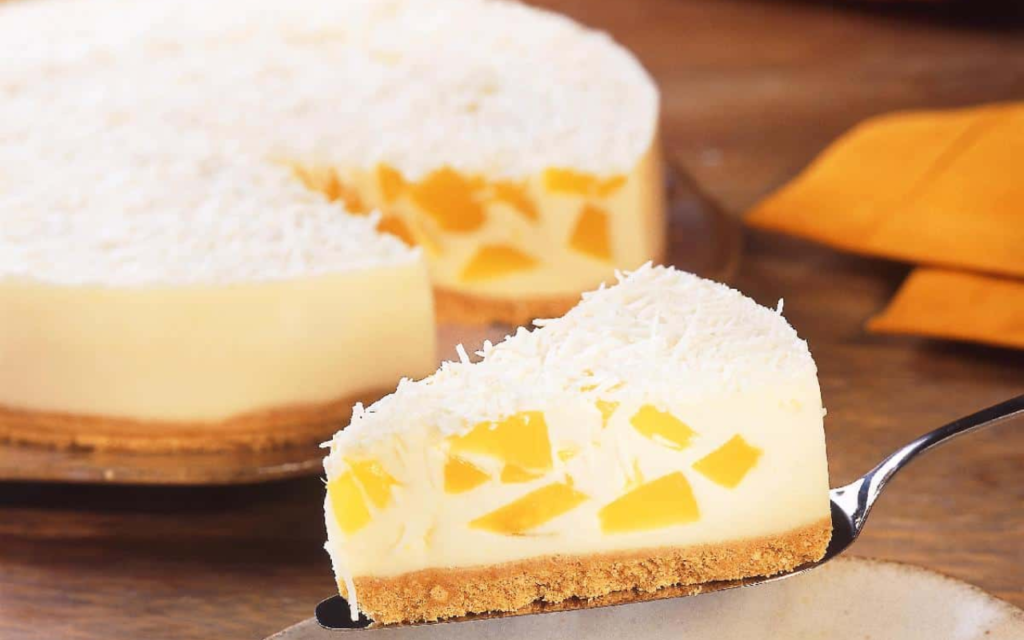 Torta de Pêssego Cremosa